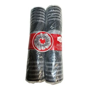 Holiday Time 36 Ft Decorative‎ Mesh Fabric (2-10.5in X 18ft)  Black/White